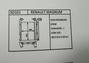 Le produit chaud chinois le plus vendu <span class=keywords><strong>Camion</strong></span> de voiture utilisé dans Renault <span class=keywords><strong>MAGNUM</strong></span> intercooler - Product Image 5