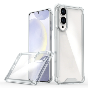 Прозрачные жесткие акриловые прозрачные чехлы для мобильных телефонов Samsung <span class=keywords><strong>Galaxy</strong></span> S25 S24 Plus Ultra FE TPU Edge анти-желтая задняя крышка - Product Image 1