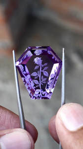 Améthyste naturelle, camée en intaglio, sculpture jaune, pierre précieuse en vrac, fabrication de bijoux, prix de gros, fournisseurs, meilleur prix, cristal - Product Image 3