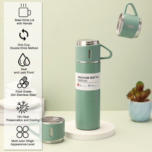 Juego de Regalo con <span class=keywords><strong>Precio</strong></span> Negociable, 3 Piezas, Tapas, Termo de Viaje de Acero Inoxidable 304, Vaso Térmico, Botella de Agua, <span class=keywords><strong>Tazas</strong></span> para Navidad - Product Image 4