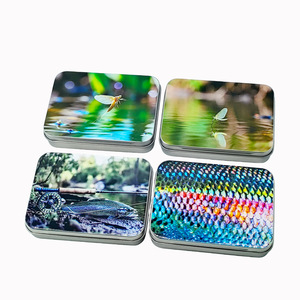 Caja de Pesca con Mosca Metálica de Bordes Redondeados, Diseño Compacto Mini de Doble Cara para Almacenamiento de Señuelos, Accesorio de Pesca con Mosca Ligero e Impermeable - Product Image 1