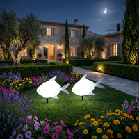 Modèle de sculpture de poisson réaliste éclairé par LED pour extérieur, décoration de jardin, sculpture de koi, décoration de Noël, IP54, télécommande