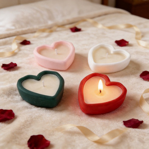 Bougies parfumées en forme de cœur, décorations de bougies pour chambre à coucher, cadeaux parfumés, cadeaux d'anniversaire, bougies parfumées - Product Image 1