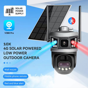 Solar <strong>Camera</strong> 10x Zoom Full Color Night Vision Smart Power Saving 6MP <strong>Built</strong>-in Large Battery CMOS <strong>Sensor</strong> Cloud Storage 1 Year - Product Image 2