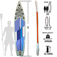 Planche de surf gonflable à pagaie (SUP) verticale avec pédales, en matériau Drop Stitch, écologique, usage polyvalent, vente en gros usine