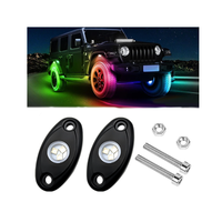 6000K 9-LED Pure White Rock Lights Pods Iluminación exterior automática para camión ATV UTV SUV Motocicleta Coche