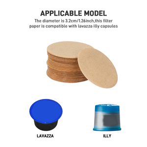 500 filtres à café non blanchis 32mm compatibles avec les dosettes de café Lavazza <span class=keywords><strong>Illy</strong></span> filtres en papier jetables ronds de remplacement - Product Image 4