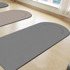 Pilates Beige Sable <span class=keywords><strong>Épais</strong></span> Écologique Grand Durable Long Arc Ovale Rond En <span class=keywords><strong>Caoutchouc</strong></span> Mat Pu <span class=keywords><strong>Tapis</strong></span> De Yoga En <span class=keywords><strong>Caoutchouc</strong></span> - Product Image 4