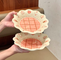 Ensemble de vaisselle en céramique motif nuage mignon, couleur sous-glaçure, style féminin, pour une personne, vaisselle de table de haute qualité pour la maison