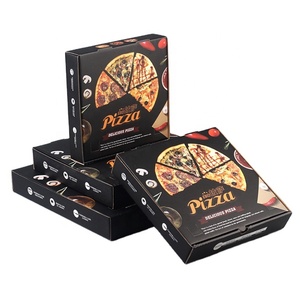 Corrugated Box Pizza Manufacture Foldable Corrugated Paper Box Custom Paper Pizza Box