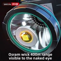 Lampe frontale WARSUN W68 rechargeable longue portée ultra-légère pour la pêche nocturne et les mines