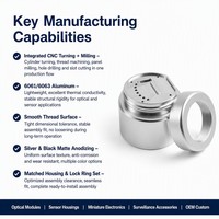 Ensemble de boîtiers en acier inoxydable et alliage d'aluminium usinés sur commande par tournage et fraisage CNC, fourniture d'usine, services d'usinage CNC et d'anodisation