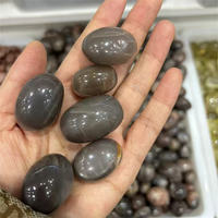 Nouveautés - Pierres semi-précieuses de haute qualité 20-30 mm - Pierre de lune noire naturelle - Pierre roulée pour la décoration