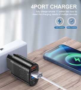 Più venduto 48W QC3.0 caricatore rapido USB tipo C adattatore di alimentazione 4 porte caricatore a muro per <span class=keywords><strong>iPhone</strong></span> 13 - Product Image 4