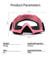 Lunettes de cyclisme et lunettes de motocross pour hommes et femmes, lunettes de sport, protection UV