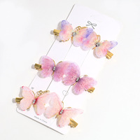 2024 nouvelle mode papillon pointe clip petit frais doux papillon pointe clip filles toutes frange décorative épingle à cheveux accessoires pour cheveux