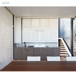 Persianas Horizontales Modernas de Aleación de Aluminio de Alta Calidad Hechas a Medida KAKADU, Persianas de Plantación Interiores en Blanco y Negro - Product Image 5