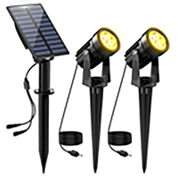 Projecteurs solaires LED IP65 à prix d'usine en gros, éclairage de jardin résistant à l'eau, fonctionnalités dimmables, avec cordon d'extension de 3 mètres