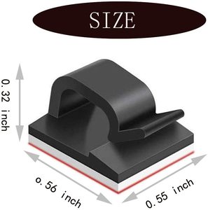 Self Adhesive <strong>Cable</strong> Management Clips <strong>Cable</strong> Organisers Wire Clips Cord Holder for TV PC Laptop Ethernet <strong>Cable</strong> Desktop Home Office - Product Image 2