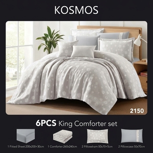 Für gewebte, einfarbige, dicke Polyester-Jacquard-Bettdecken-Sets mit endlosem Muster in King-Size - Product Image 1