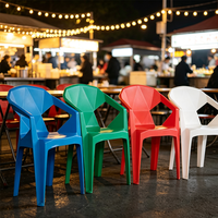Chaise de salle à manger modulaire légère empilable confortable et écologique en plastique pour une utilisation extérieure personnalisée Restaurants Cafés Événements