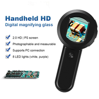 2inch HD Digital Microscope Monocular 100X Magnifying Glass for Jewelry