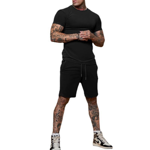 Conjunto de pantalones cortos de verano con logotipo personalizado 2025 para hombre, camiseta de manga corta y chándal informal, ropa deportiva estampada - Product Image 5