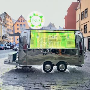 2025 High Configuration Stainless Steel Food Trailer With Full <b>Kitchen</b> Equipments Mobile Coffee Bar Pizza Food Truck Ice <b>Cart</b> - Product Image 2