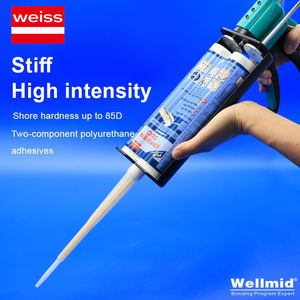 Adhésif polyuréthane PUR bicomposant Weiss sans solvant blanc 600 ml pour le travail, l'emballage, le collage du métal, du PVC rigide, du plâtre et des fibres - Product Image 3