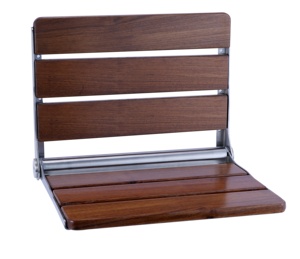 Asiento de Ducha de Teca, Asiento de Ducha Plegable, Asiento de Ducha Montado en la Pared - Product Image 1