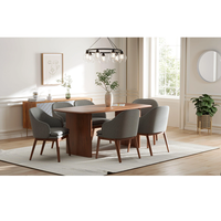 Ensemble de salle à manger pliable en bois massif, élégant et moderne, table durable, chaises confortables, écologique, personnalisable, pour la maison, l'hôtel, l'école