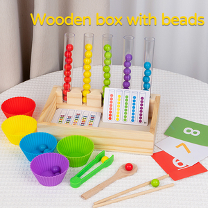 Puzzle Montessori Tube Clips Perles <span class=keywords><strong>Jeux</strong></span> Arithmétiques Jouets en bois <span class=keywords><strong>Maternelle</strong></span> Intelligence Éducation précoce Jouet de comptage pour enfants - Product Image 6