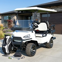 Voiturette de golf électrique tout-terrain de luxe 6 places personnalisée pour client britannique, avec batterie au lithium et conduite à droite