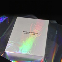 330mm * 200m * 25 micro doux au toucher gaufrage hologramme holographique Transparent 3d Pet Bopp chaud thermique stratification rouleau de Film de stratification