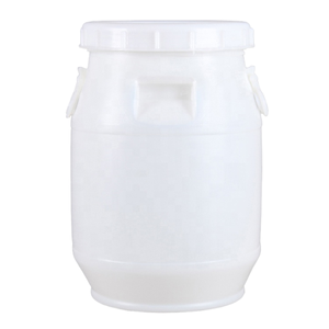 Cubo Cilíndrico Blanco de Plástico PP con Tapa Hermética y Asas - Product Image 1