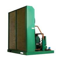 Unité de condensation à refroidissement par air à décharge latérale pour chambre froide basse température avec compresseur à piston semi-hermétique