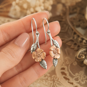 Orecchini a Forma di Foglia Bicolore per Donne, Stile Bohémien Vintage, Accessori per Orecchie da Indossare Quotidianamente - Product Image 5
