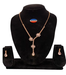 AD575 élégant collier et boucles d'oreilles ensemble bijoux classiques pour les mariages fêtes événements traditionnels pour les cadeaux d'anniversaire - Product Image 5