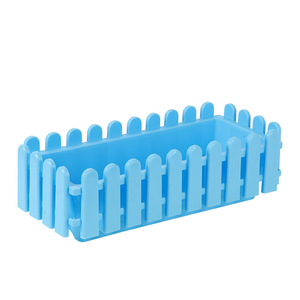 Pots rectangulaires extra larges et épaissis en résine plastique colorée pour les jardins potagers de balcon et les plantes succulentes - Product Image 3