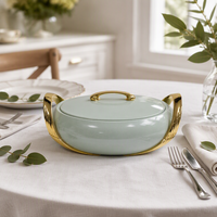 Ensemble de casseroles chauffe-plats en ABS et acier inoxydable, isolées, grande capacité, durables, portables, pour usage en cuisine et mariages
