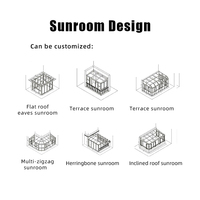 Baivilla halaman belakang sunroom desain untuk rumah sunroom kaca rumah aluminium hijab sunroom