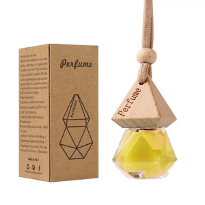Diffuseur de voiture suspendu en verre de diamant de 8ml de couleur personnalisée bouteille de parfum de voiture vide bouteille d'huile essentielle liquide de pare-brise de voiture - Product Image 5