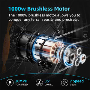 Livraison gratuite US Stock 48V 15AH vélo électrique hybride de ville Ebike électrique de montagne Dirt E Bike Bici Bicicletas Electrica - Product Image 2