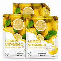 Masque facial en feuille de citron 25 ml, soin de la peau aux plantes et aux fruits, fabrication directe en usine OEM, nourrissant en profondeur et éclaircissant la peau