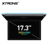 Monitor de Coche Android XTRONS de 17.3 Pulgadas, 2+32 GB, Pantalla IPS de 1920x1080P, Plegable, con Sonido Superior, Entrada AV Dual HD, Reproducción de Video 4K