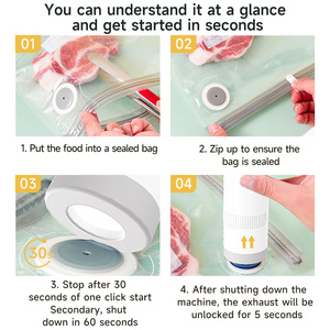 Portable Mini Taille Mason Jar Scellant <span class=keywords><strong>Sous</strong></span> <span class=keywords><strong>Vide</strong></span> Rechargeable Sac De Poche pour Le Stockage Des Aliments Anova Joule Cuiseurs - Product Image 6