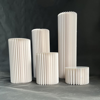 Support de décoration de mariage, colonnes romaines en papier pliables pour la décoration de table de mariage