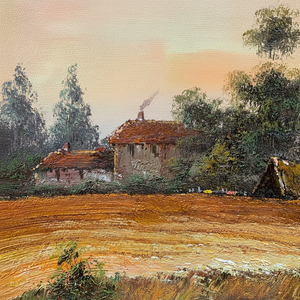 20 In× 24 in dipinti ad olio d'arte dipinti a mano 100% paesaggio classico del campo - Product Image 1