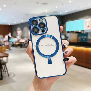 All'ingrosso prezzo di fabbrica placcato placcato Mag antiurto Cover cellulare magnetica sicura per iPhone 16 15 Pro Max custodia del telefono - Product Image 4