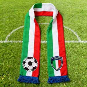 Bufanda de Fútbol Personalizada con Logotipo de Tamaño Personalizado, Impresa por Transferencia de Calor de Doble Cara, para Fanáticos de la Copa de Europa, de Poliéster - Product Image 3